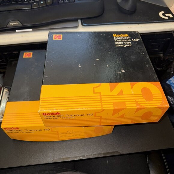 KODAK CAROUSEL TRANSVUE 140 Rotary Slide Tray 184-0768 Two Trays In Boxes - Picture 4 of 15